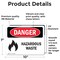 Signmission Hazardous Waste Danger Sign, Vinyl Decal, 10in W x 7in L, 2PK OS-2PACK-DS-D-710-L-2026 - alternate 5